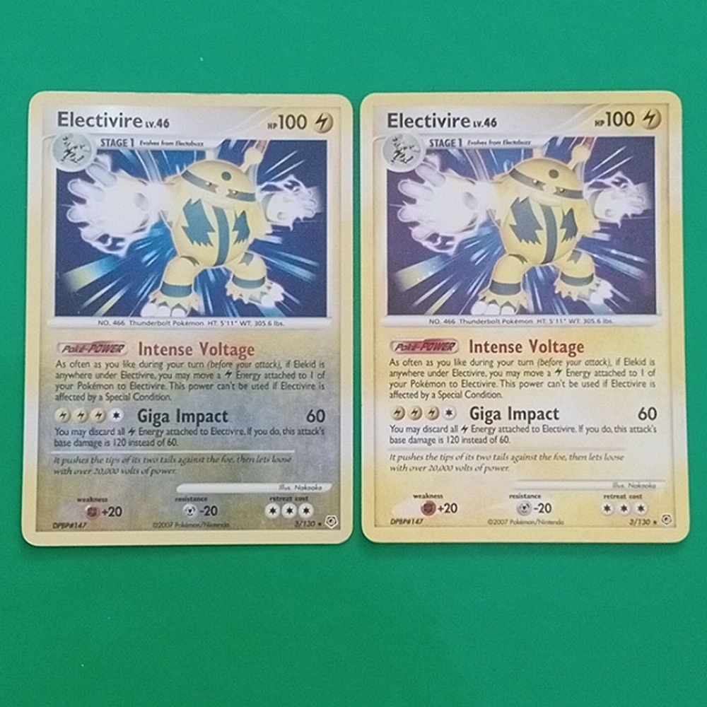 Pokémon Diamond & Pearl Dual Electivire Holo Rare & Reverse Holo Trading Cards